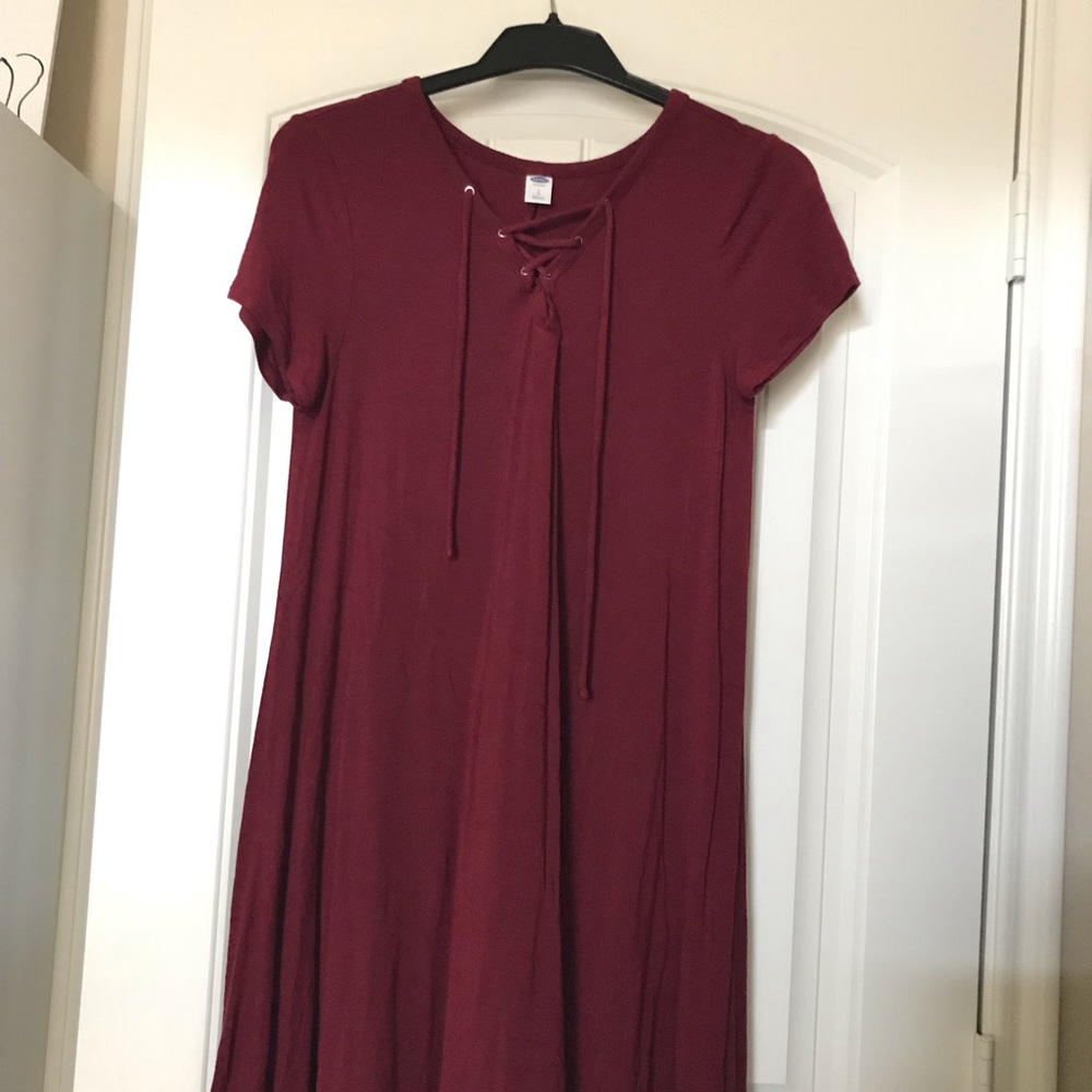 Maroon long dress old navy large